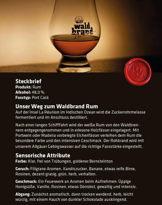 Waldbrand "Rum" 48,0 % vol. 7 Jahre